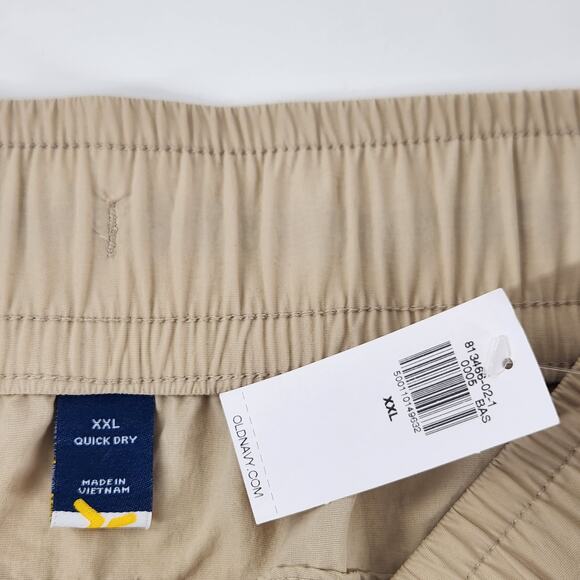 Old Navy Quick Dry High-Waist Cargo Joggers Womens XXL Beige Ankle Zip Sporty - Picture 5 of 10